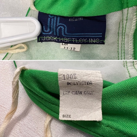 ❌SOLD❌Vintage 70s Green Tassel Fringe Tiered Long Maxi Flapper Gown Dress - Picture 9 of 9